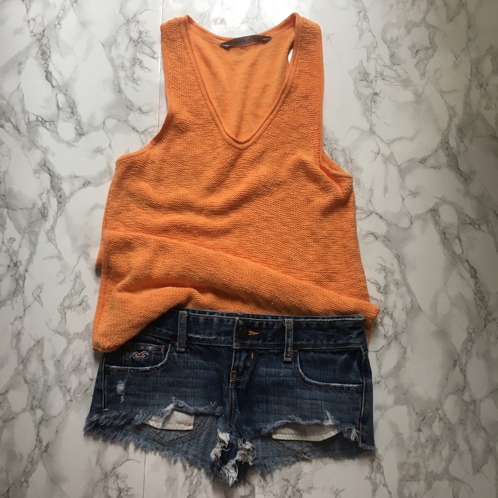 Orange athleta sweater tank